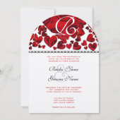 Uw foto Rood Rozen Weddenschap Kaart (Achterkant)