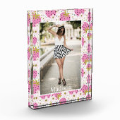 UW FOTO Roze aardbeien Aangepaste naam (Links)