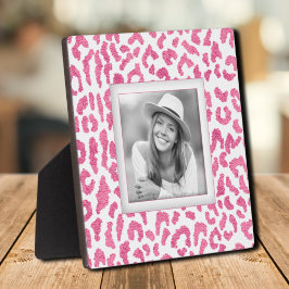 Uw foto roze luipaard rand fotoplaat