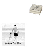 Uw foto Rubber Stamp met aangepaste tekst Rubberstempel (Gestempeld)