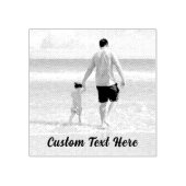 Uw foto Rubber Stamp met aangepaste tekst Rubberstempel (Afrduk)