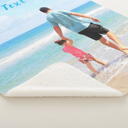 Uw foto sherpa deken met aangepaste tekst (3/4)