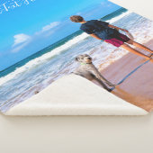 Uw foto sherpa deken met aangepaste tekstnaam (3/4)