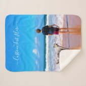 Uw foto sherpa deken met aangepaste tekstnaam (Voorkant (horizontaal))