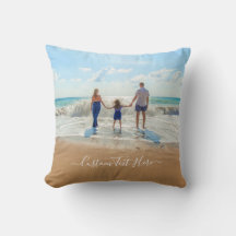 Uw foto-Sierkussen met aangepaste tekst