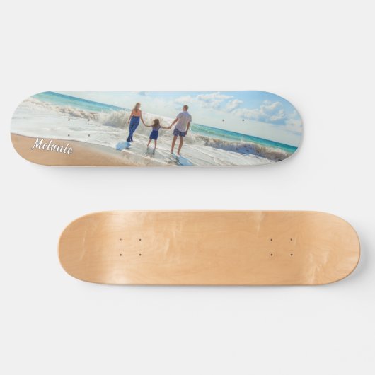 Uw foto Skateboard Gift met aangepaste naam (Horizontaal)