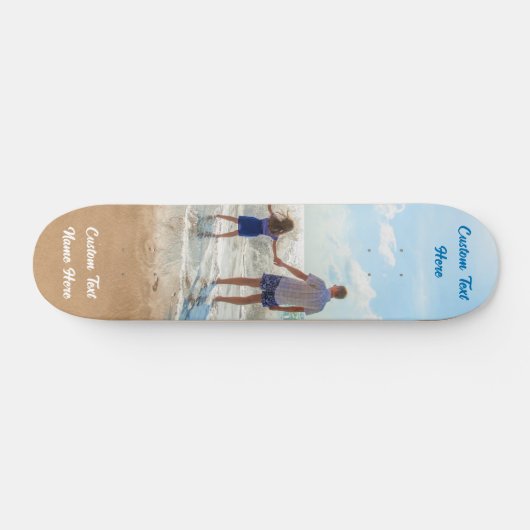 Uw Foto Skateboard Gift met aangepaste Tekstnaam (Horizontaal)