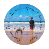 Uw foto snijplank met aangepaste tekst (Voorkant)