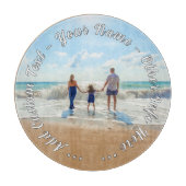 Uw foto snijplank met aangepaste tekst (Voorkant)