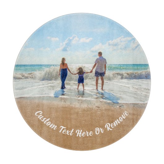 Uw foto snijplank met aangepaste tekst (Voorkant)