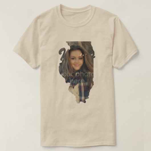 UW FOTO State of Illinois Shape T-shirt (Design voorkant)