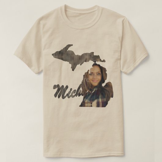 UW FOTO State of Michigan Shape T-shirt (Design voorkant)