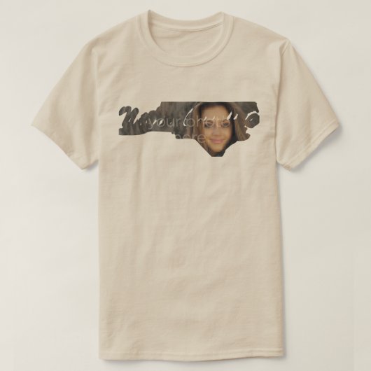UW FOTO State of North Carolina Shape T-shirt (Design voorkant)