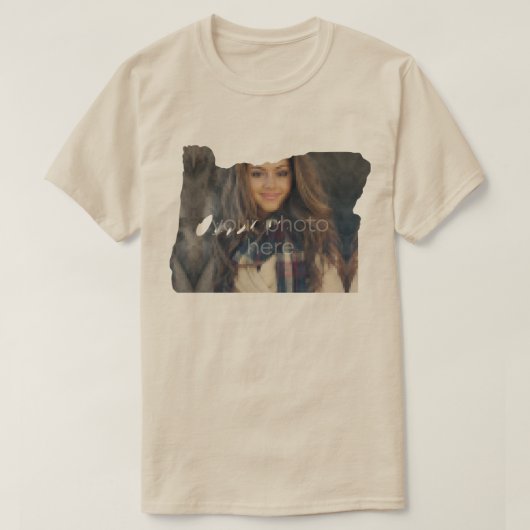 UW FOTO-status van het T-shirt met de Oregon-vorm (Design voorkant)