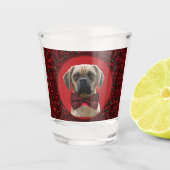 UW FOTO Stijlvolle kerst huisdier voor Hondenliefh Shot Glas (Voorkant)