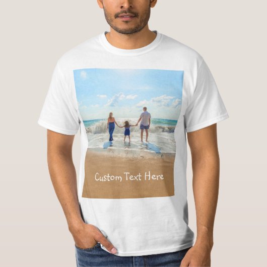 Uw foto T-shirt cadeau met aangepaste tekst (Voorkant)