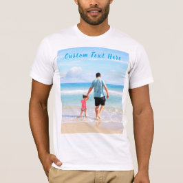 Uw foto T-shirt cadeau met aangepaste tekst naam