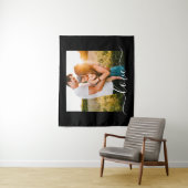 Uw foto Tapestry Sjabloon Love Text Black Wandkleed (In situ)