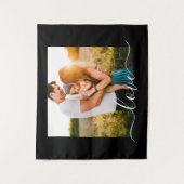 Uw foto Tapestry Sjabloon Love Text Black Wandkleed (Voorkant)