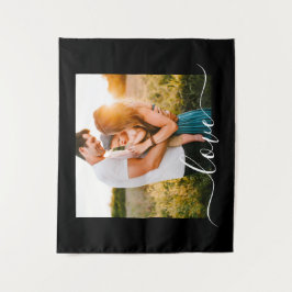 Uw foto Tapestry Sjabloon Love Text Black Wandkleed