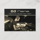 Uw foto techno muziek DJ gouden Visitekaartje (Voorkant)