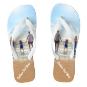 Uw foto-Teenslippers met aangepaste tekst Teenslippers (Voetbed)