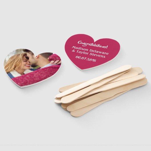 UW FOTO & TEKST aangepaste hart ventilator set Handwaaier (Niet-gemonteerd)