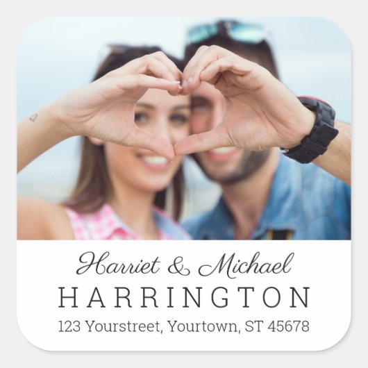 UW FOTO & TEKST aangepaste stickers (Voorkant)