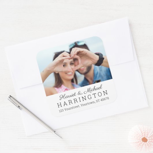 UW FOTO & TEKST aangepaste stickers (Envelop)