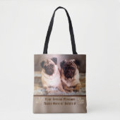 Uw FOTO, tekst en persoonlijke foto-Canvas tas (Voorkant)