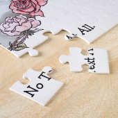 Uw foto&tekst / Floral Rozen bloemen Legpuzzel (Zijkant)