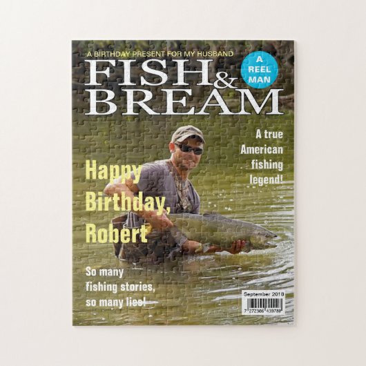 UW FOTO, TEKST Fun nep Fishing magazine cover, Legpuzzel (Verticaal)