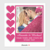 UW FOTO & TEKST met harten Sticker (Vel)