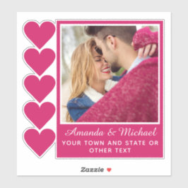 UW FOTO & TEKST met harten Sticker