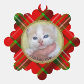 Uw foto/tekst -Traditioneel jaarlijks cadeau Tarta Ornament Kaart (Voorkant)