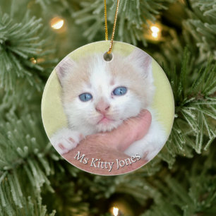 Uw foto / tekst - Traditioneel jaarlijks geschenk Keramisch Ornament
