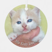 Uw foto / tekst - Traditioneel jaarlijks geschenk Metalen Ornament (Voorkant)