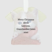 Uw foto / tekst - Traditioneel jaarlijks geschenk  Ornament (achterkant)