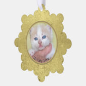 Uw foto / tekst - Traditioneel jaarlijks geschenk  Ornament Kaart (Links)