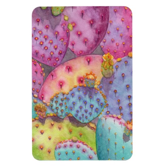 UW FOTO-TEMPLATE of kleurrijke woestijncactus Magneet (Verticaal)