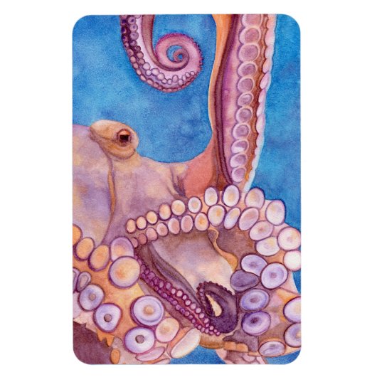 Uw FOTO-TEMPLATE of Octupus-Waterverf Magneet (Verticaal)