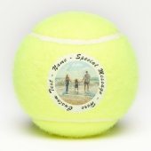 Uw foto Tennisballen Gift met aangepaste tekst (Achterkant)