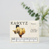 Uw Foto Texas Shaped Cutout Custom QSL-Briefkaart Briefkaart (Staand voorkant)
