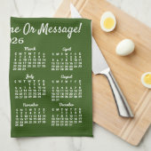 Uw Foto Thee Handdoek Kalender Groen (Quarter Fold)