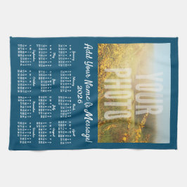Uw Foto Theedoek Kalender Blauw