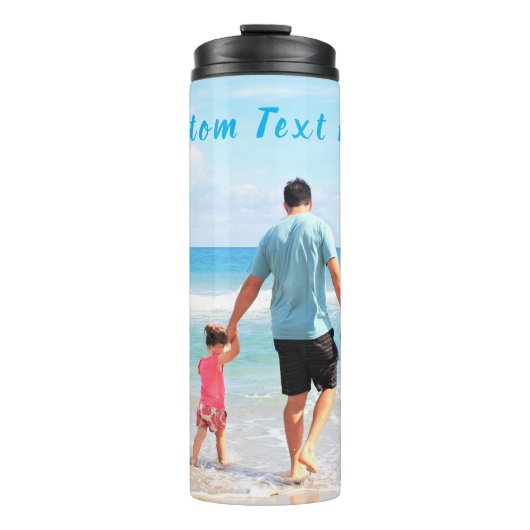 Uw foto Thermische Tumbler Gift met aangepaste tek Thermosbeker (Voorkant)