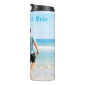 Uw foto Thermische Tumbler Gift met aangepaste tek Thermosbeker (Geroteerd rechts)