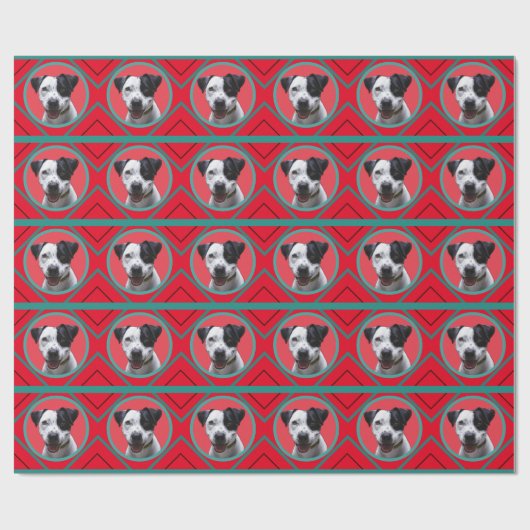 Uw foto Traditionele Azteekse kleuren Blauw-Turquo Cadeaupapier (Vlak)