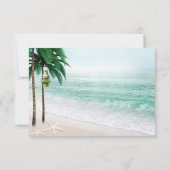 Uw foto Tropisch palm Beach Weddenschap RSVP Kaart (Achterkant)