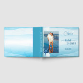 Uw foto Turquoise Waterverf Vrijgezellenfeest Gastenboek (Volledig)